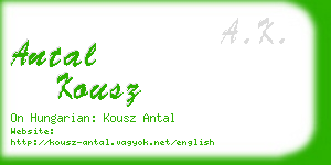 antal kousz business card